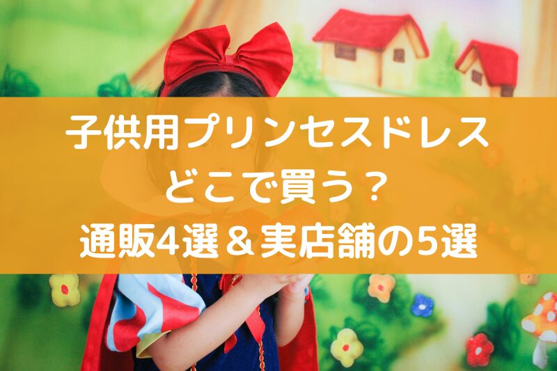 プリンセスドレスどこで買う？